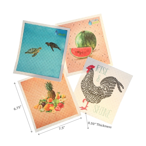 Maison Concepts Swedish Dish Cloth Asstd - Set of 4