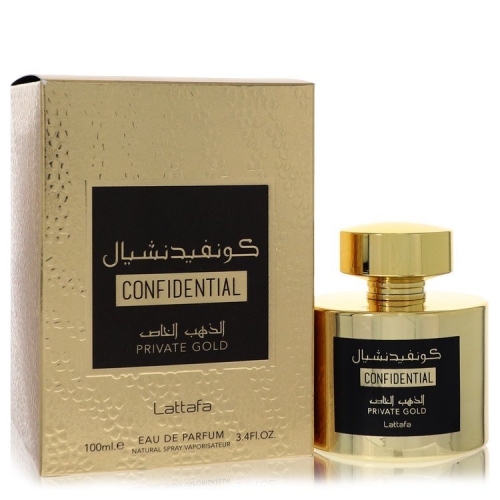 Image 1 of 2.. Lattafa Confidential Private Gold Eau De Parfum Spray By Lattafa