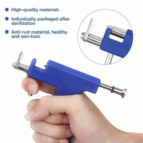 ISTAR Pistolet de perçage d'oreille Pistolet de perçage professionnel Réutilisable Corps Nez Lèvres Boucles d'oreilles Outil de perçage pour Salon