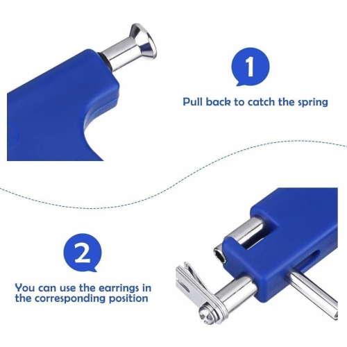 ISTAR Pistolet de perçage d'oreille Pistolet de perçage professionnel Réutilisable Corps Nez Lèvres Boucles d'oreilles Outil de perçage pour Salon