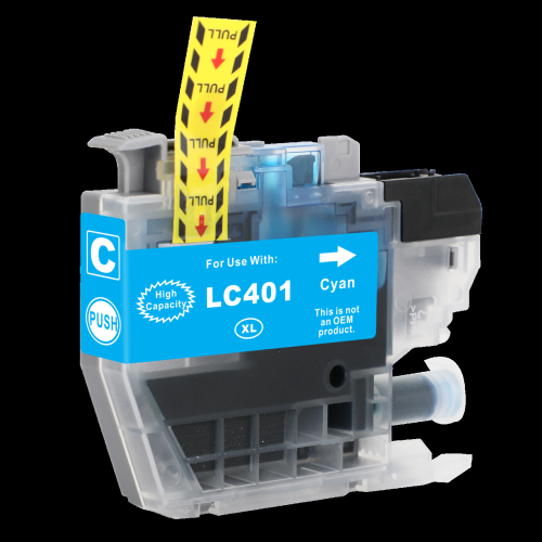 Compatible Brother LC401 Cyan Ink Cartridge High Yield by Superink