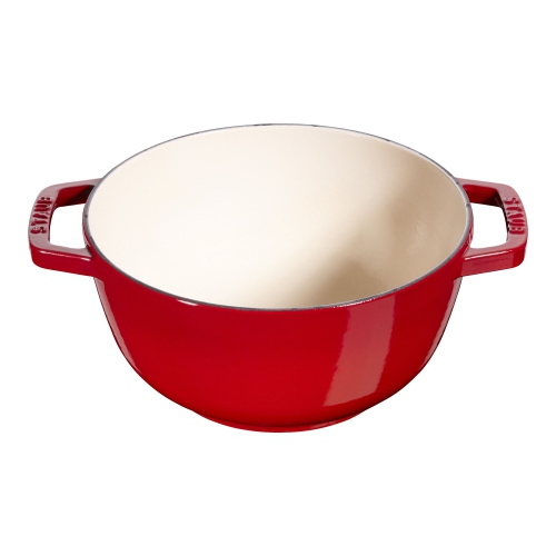 STAUB Specialities Cast Iron Fondue Set, Cherry