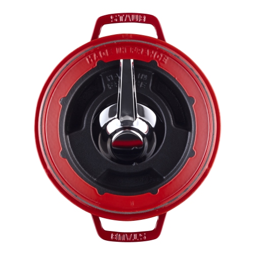 STAUB Specialities Cast Iron Fondue Set, Cherry