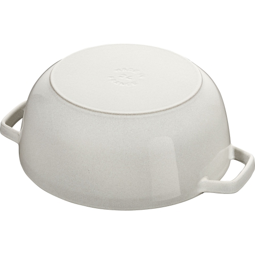 STAUB La Cocotte 3.6 L Cast Iron Round French Oven Snowflake, White Truffle