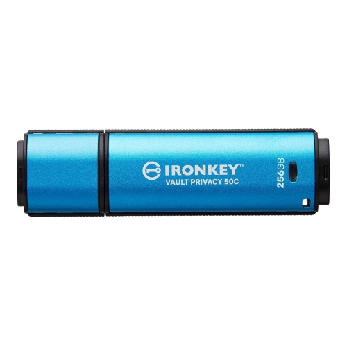 KINGSTON TECHNOLOGY  - Ironkey Vault Privacy 50C Encrypted USB Type-C Flash Drive, USB 3.2 Gen 1, 256GB Capacity This is the perfect product that you can transfer private data from work to home without concern regarding security, or to store financial information that you would prefer to remain safe