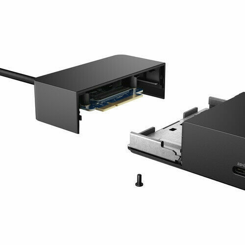 Refurbished Dell WD19 130W Docking Station (with 90W Power Delivery) USB-C, HDMI, Dual DisplayPort, Black