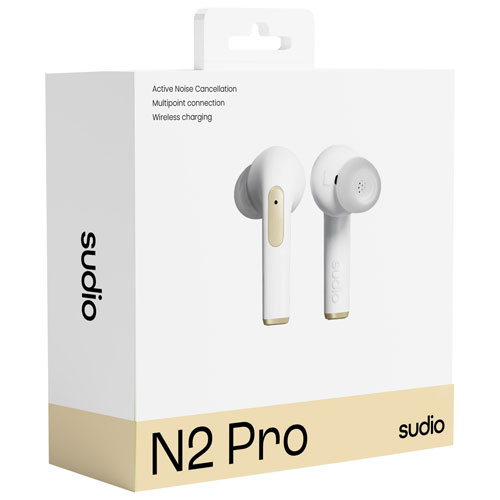 Sudio Audio N2 PRO In-Ear Noise Cancelling True Wireless Earbuds - White