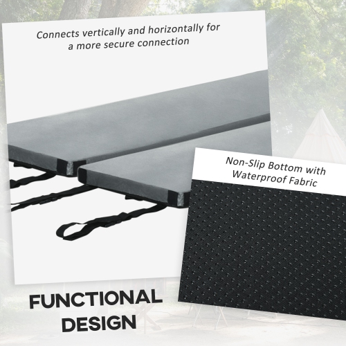 Outsunny Camping Mat, Sleeping Mat, Memory Foam Sleeping Pad, 2.8'' Thick Portable Roll Up Camping Mattress Sleeping Pad & Floor Mattress, Cot Mat