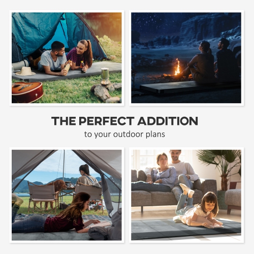 Outsunny Camping Mat, Sleeping Mat, Memory Foam Sleeping Pad, 2.8'' Thick Portable Roll Up Camping Mattress Sleeping Pad & Floor Mattress, Cot Mat