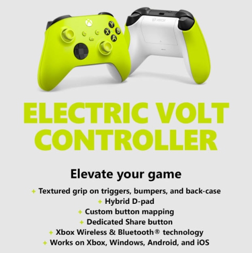 Manette sans fil pour Xbox pour Xbox Series X|S, Xbox One et appareils Windows – Volt électrique