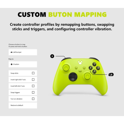 Manette sans fil pour Xbox pour Xbox Series X|S, Xbox One et appareils Windows – Volt électrique