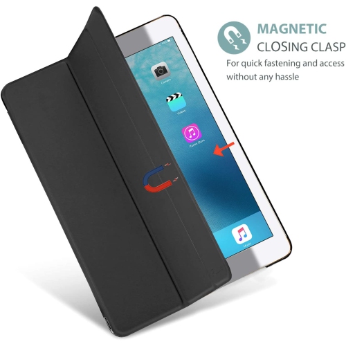 P iPad Pro 9.7 Case 2016, Ultra Slim Lightweight Stand Smart Case Shell with Translucent Frosted Back Cover for Apple iPad Pro 9.7 Inch -Black