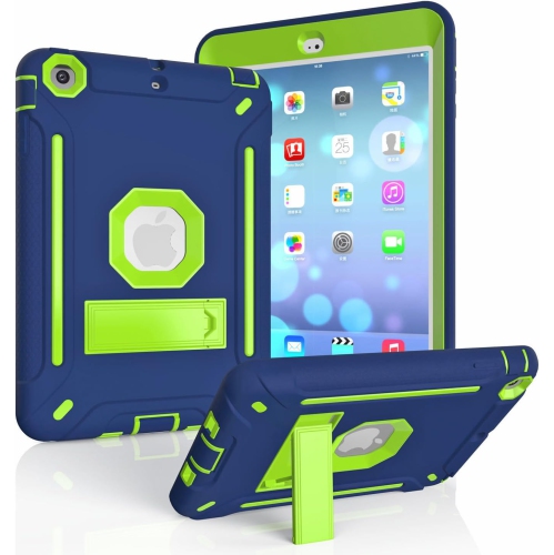 M iPad Mini Case, iPad Mini 3 Case, iPad Mini 2 Case, Hybrid Shockproof Protective Silicone Case and Full-Body Rugged Protective Case with Kickstand