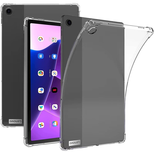 Étui pour tablette Tab M10 plus 3nd Gen 10,6po Lenovo, coins renforcés ultra-minces K, étui arrière transparent résistant aux chocs cristal pour Tab