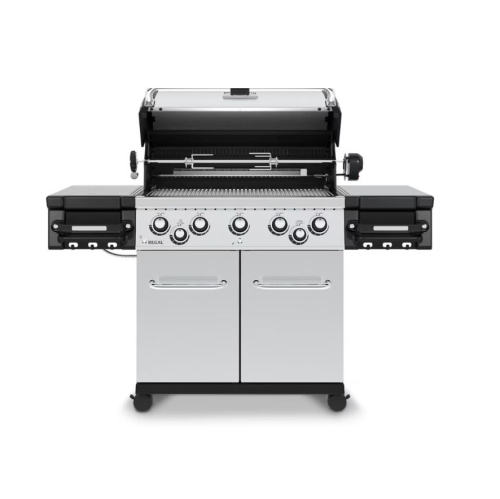 Broil King Regal S 590 Pro IR 5-Burner Propane Gas Grill with Infrared Side Burner and Rotisserie