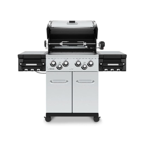 Broil King Regal S 490 Pro IR 4-Burner Natural Gas Grill with Infrared Side Burner and Rotisserie