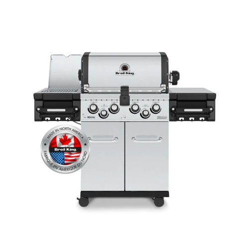 Broil King Regal S 490 Pro IR 50,000 BTU 4-Burner Propane Gas Grill with Infrared Side Burner and Rotisserie