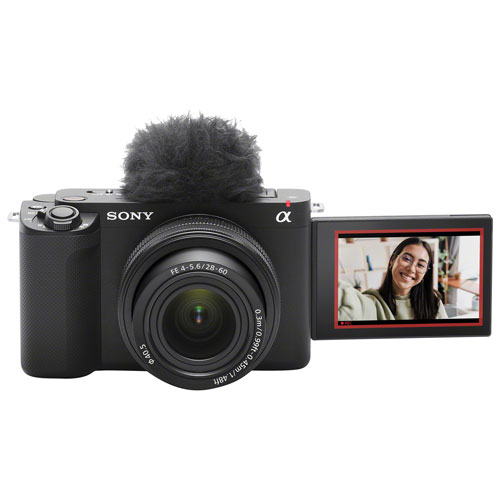 App. sans miroir plein format à obj. interchangeable Alpha ZV-E1 de Sony pour blogueur vidéo avec objectif 28-60 mm