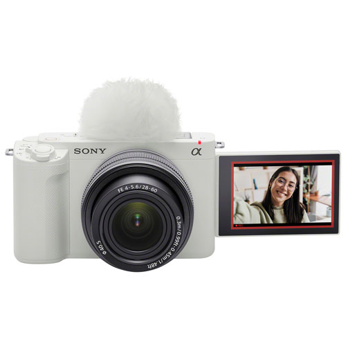 App. sans miroir plein format à obj. interchangeable Alpha ZV-E1 de Sony pour blogueur vidéo avec objectif 28-60 mm - Blanc