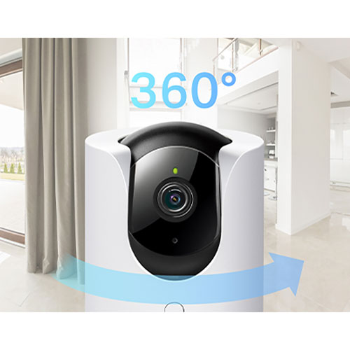 Caméra de surveillance Wi-Fi semi sans fil panoramique et inclinable Tapo C225 2K QHD d'intérieur de TP-Link - Blanc