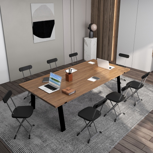 Gymax 4-Pack Folding Chair w/ Metal Curved Feet Wide Seat & Ergonomic Backrest