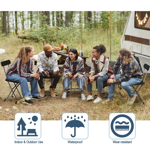 Gymax 4-Pack Folding Chair w/ Metal Curved Feet Wide Seat & Ergonomic Backrest