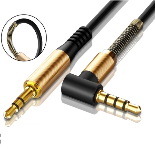 Image 1 de 8.. Câble auxiliaire d'ISTAR; Câble audio auxiliaire 3,5&nbsp;mm; Angle droit de 90 degrés compatible avec les téléphones intelligents, les tablettes,