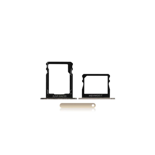 ESOURCE PARTS  Replacement Sim Card + Sd Card Tray Compatible for Huawei P8 (Prestige Gold)