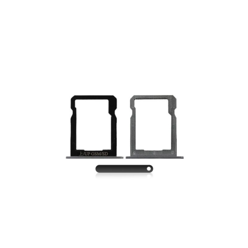 ESOURCE PARTS  Replacement Sim Card + Sd Card Tray Compatible for Huawei P7 (Black)