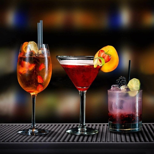 ISTAR Bar Mat for Cocktail and Coffee Bar 60x30cm Rubber Bar Service Spill Mat for Cocktail Bartender Coffee Bar or Countertop Mats Glass Drying Mat