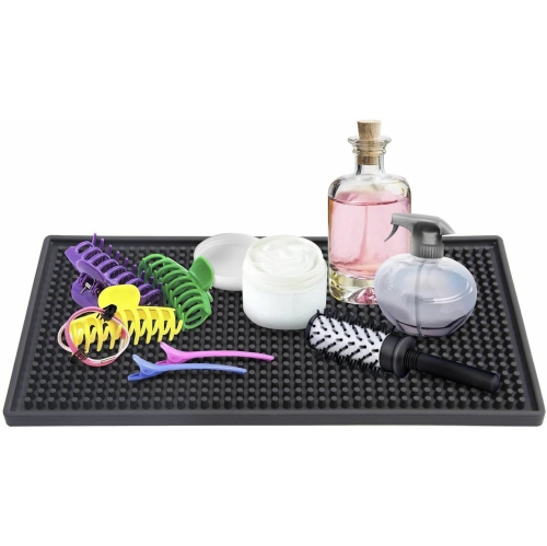 ISTAR Bar Mat for Cocktail and Coffee Bar 60x30cm Rubber Bar Service Spill Mat for Cocktail Bartender Coffee Bar or Countertop Mats Glass Drying Mat