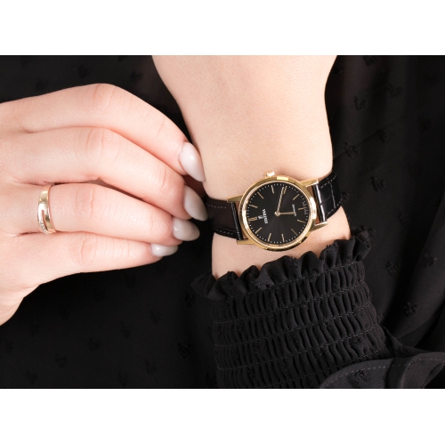 Festina F20017/3 Swiss Made Leather Watch In Black