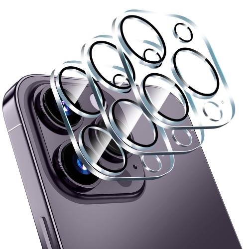 HLD  3 Pack Camera Lens Protector Compatible \w Iphone 14 Pro 6.1" & Iphone 14 Pro Max 6.7" 2022, Ultra HD Clear Tempered Glass Film, 9H Hardness