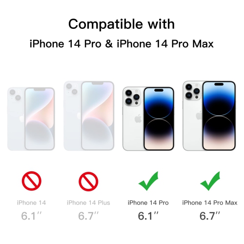 Camera Lens Protector for iPhone 14 Pro 6.1-Inch and iPhone 14 Pro Max 6.7-Inch, 9H Tempered Glass, Anti-Scratch, Case Friendly, Does Not Affect