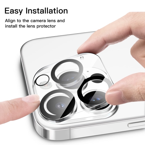 Camera Lens Protector for iPhone 14 Pro 6.1-Inch and iPhone 14 Pro Max 6.7-Inch, 9H Tempered Glass, Anti-Scratch, Case Friendly, Does Not Affect