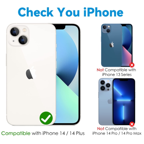 Protecteur d’objectif d’appareil photo pour iPhone 14 et iPhone 14 plus (6.7 po), protecteur d’anneau en verre trempé 9H étui protecteur d’appareil