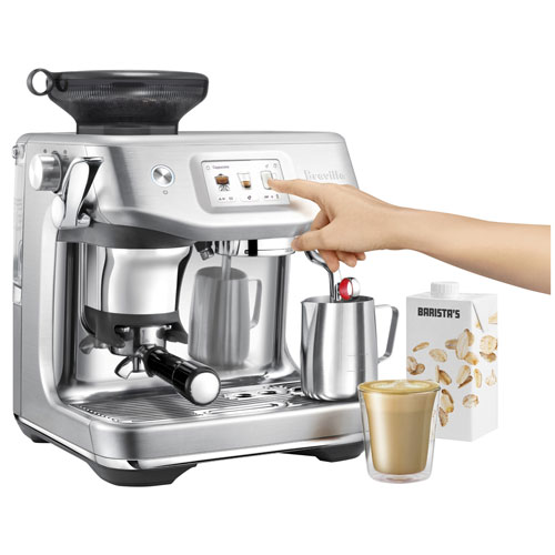 Machine à espresso Barista Touch Impress de Breville avec mousseur à lait et moulin à café - Truffe noire