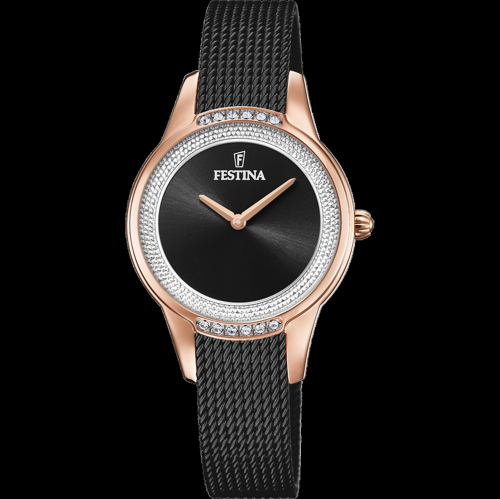 FESTINA  F20496/2 Mademoiselle Mesh Band Watch In In Black