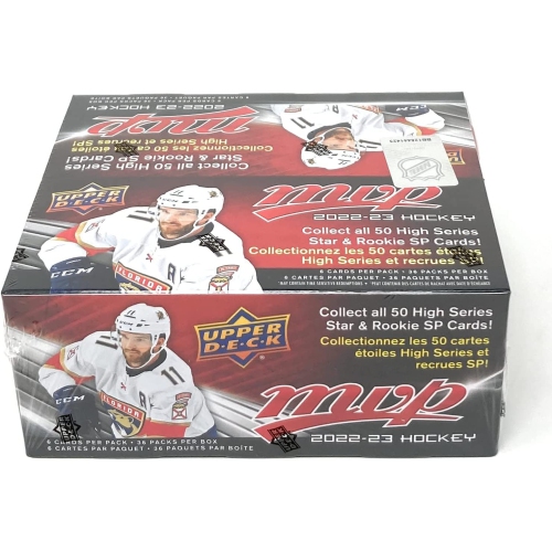 Upper Deck 2022-23 MVP Hockey Card Retail Box - 36 Packs [Card Game, 1+ Players]