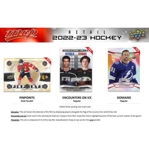 Upper Deck 2022-23 MVP Hockey Card Retail Box - 36 Packs [Card Game, 1+ Players]