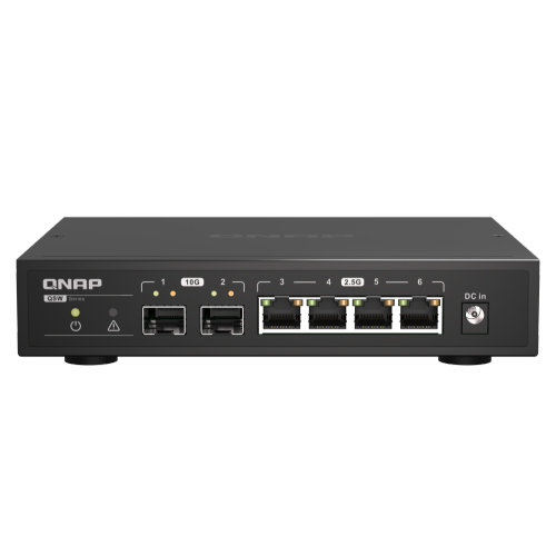 QNAP QSW-2104-2S-A-US unmanaged Switch with 2-Port 10GbE SFP+ and 4-Port 2.5GbE RJ45 Plug & Play Switch