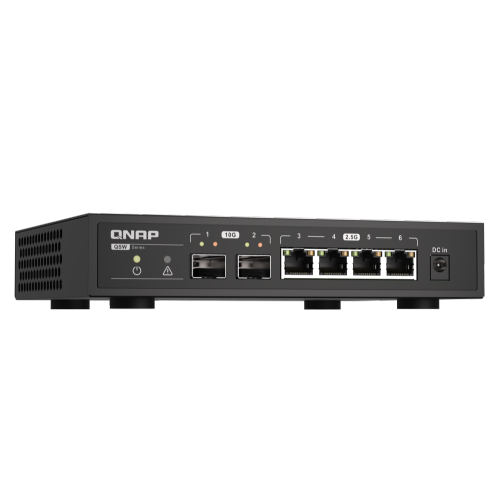 QNAP QSW-2104-2S-A-US unmanaged Switch with 2-Port 10GbE SFP+ and 4-Port 2.5GbE RJ45 Plug & Play Switch