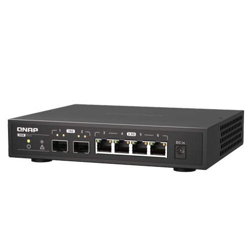 QNAP QSW-2104-2S-A-US unmanaged Switch with 2-Port 10GbE SFP+ and 4-Port 2.5GbE RJ45 Plug & Play Switch