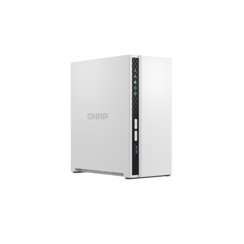 QNAP – NAS d’ordinateur de bureau TS-233-US à 2 baies, processeur quadruple coeur Cortex-A55 d’ARM et 2 Go de mémoire vive DDR4