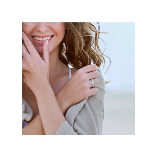 1.25 Carat Aquamarine Semi-Eternity Ring in 14K White Gold