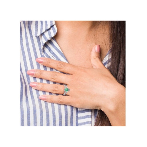 Bague à noeud Celtic en argent sterling, opale créée en laboratoire