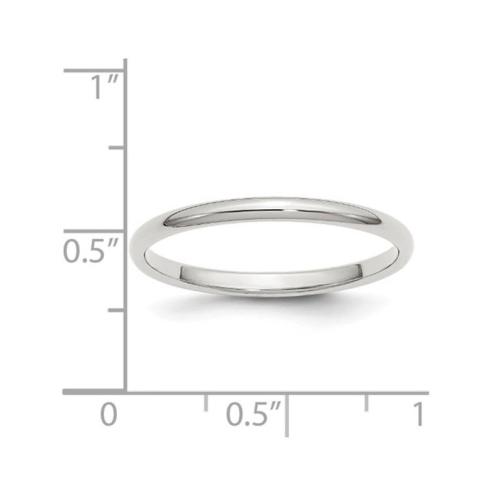 Alliance femme de 2 mm en argent sterling