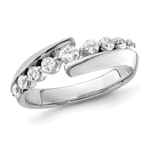 1/2 Carat Lab-Grown Diamond Anniversary Band Ring in 14K White Gold (SIZE 7)