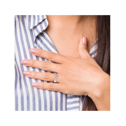 1/2 Carat Lab-Grown Diamond Anniversary Band Ring in 14K White Gold (SIZE 7)