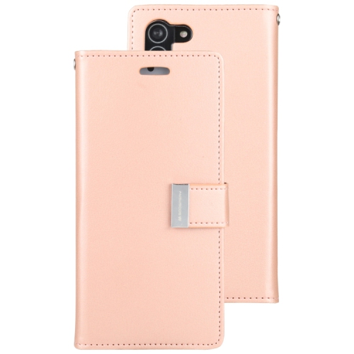 TopSave Goospery RICH MAX(5) Card Slot w/Magnetic Clip Leather Folio Wallet Flip For Samsung Galaxy 14 6.6", Rose Gold